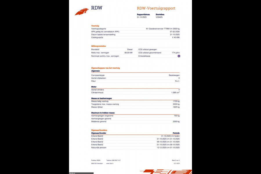 Nissan NV300 bestel 1.6 dCi 120 L2H1 Acenta