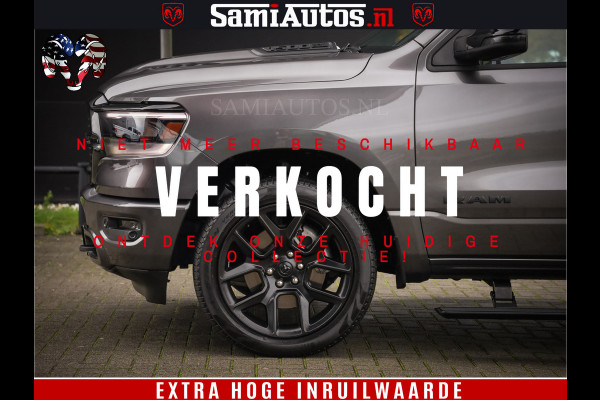 Dodge Ram 1500 SPORT 5.7 V8 HEMI | Virtual | Mega Vol | MWK Klep | XB9 | Adaptive Cruise | 4x4 | Crew Cab | Granite Crystal | Dubbel Cabine DC | 5 persoons | Eerste Eigenaar | Z.G.A.N |