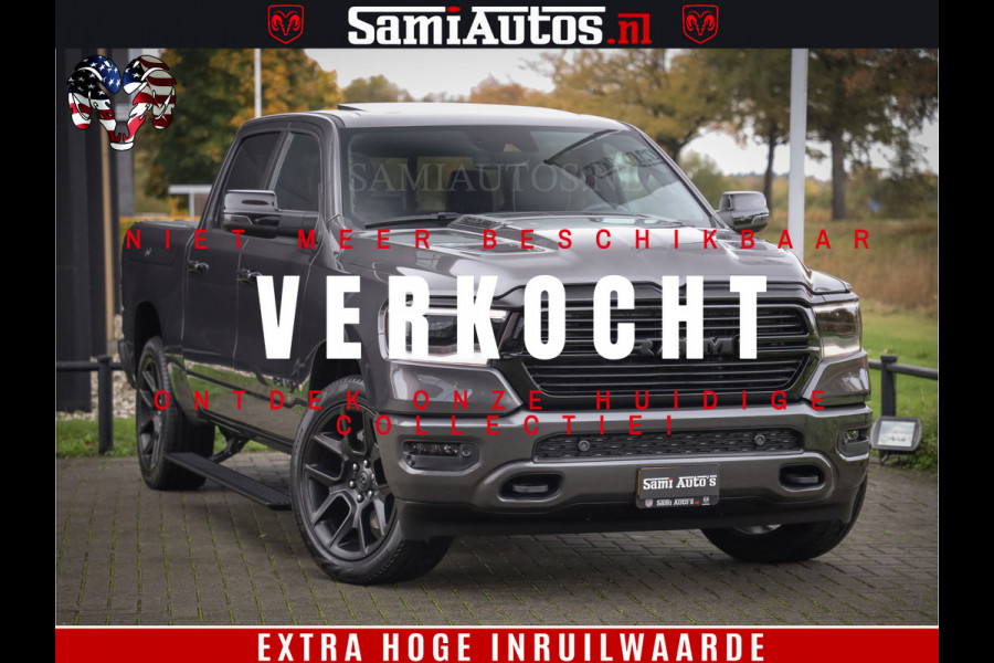 Dodge Ram 1500 SPORT 5.7 V8 HEMI | Virtual | Mega Vol | MWK Klep | XB9 | Adaptive Cruise | 4x4 | Crew Cab | Granite Crystal | Dubbel Cabine DC | 5 persoons | Eerste Eigenaar | Z.G.A.N |