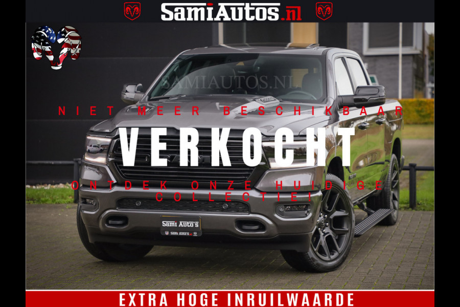 Dodge Ram 1500 SPORT 5.7 V8 HEMI | Virtual | Mega Vol | MWK Klep | XB9 | Adaptive Cruise | 4x4 | Crew Cab | Granite Crystal | Dubbel Cabine DC | 5 persoons | Eerste Eigenaar | Z.G.A.N |