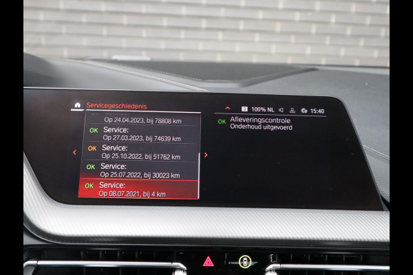 BMW 1-serie 118i High Executive M Sport Pakket Automaat / Live Cockpit Professional / Leder / Hifi / Stoelverwarming / 17 Inch / Adaptieve LED-koplamp / DAB / Parkeersensoren / Lichtpakket