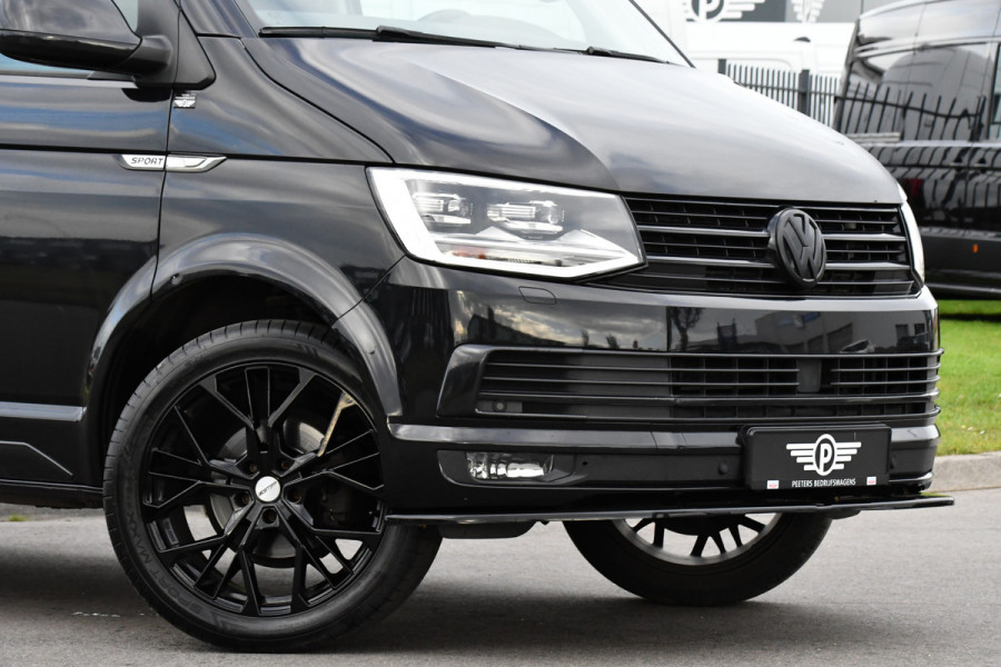 Volkswagen Transporter 2.0 TDI L2H1 Black Edition Highline Adaptieve Cruise, Camera, Carplay, Leder, Trekhaak, Sensoren, 150pk, Automaat, Uniek!