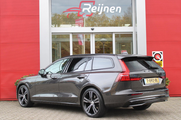 Volvo V60 2.0 B4 211PK PLUS DARK |19" 5-MULTI SPAAKS BLACK DIAMOND CUT LICHTMETALEN VELGEN  | PILOT ASSIST | REMOTE START | APPLE CARPLAY / ANDROID AUTO | NAVIGATIE BY GOOGLE | DRAADLOZE TELEFOONLADER | PARK ASSIST - ACHTERUITRIJCAMERA EN PAKEERSENSOREN VOOR + ACHTER |  ADAPTIEVE CRUISECONTROL | R-DESIGN BEKLEDING MET NAPPA LEDER I.C.M. OPEN GRID TEXTIEL | POWERSEATS - BEIDE VOORSTOELEN ELEKTRISCH VERSTELBAAR MET GEHEUGENFUNCTIE | STOELVERWARMING | SFEERVERLICHTING | LIGHTING PACK - FULL LED KOPLAMPEN MET ACTIEF GROOTLICHT EN KOPLAMPSPROEIERS | LED MISTLAMPEN | INTELLSAFE SURROU