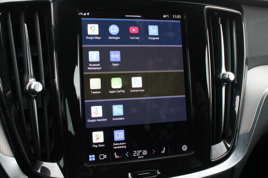 Volvo V60 2.0 B4 211PK PLUS DARK |19" 5-MULTI SPAAKS BLACK DIAMOND CUT LICHTMETALEN VELGEN  | PILOT ASSIST | REMOTE START | APPLE CARPLAY / ANDROID AUTO | NAVIGATIE BY GOOGLE | DRAADLOZE TELEFOONLADER | PARK ASSIST - ACHTERUITRIJCAMERA EN PAKEERSENSOREN VOOR + ACHTER |  ADAPTIEVE CRUISECONTROL | R-DESIGN BEKLEDING MET NAPPA LEDER I.C.M. OPEN GRID TEXTIEL | POWERSEATS - BEIDE VOORSTOELEN ELEKTRISCH VERSTELBAAR MET GEHEUGENFUNCTIE | STOELVERWARMING | SFEERVERLICHTING | LIGHTING PACK - FULL LED KOPLAMPEN MET ACTIEF GROOTLICHT EN KOPLAMPSPROEIERS | LED MISTLAMPEN | INTELLSAFE SURROU
