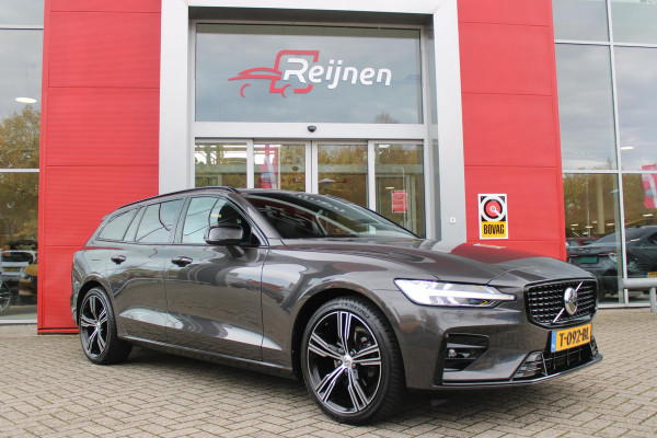 Volvo V60 2.0 B4 211PK PLUS DARK |19" 5-MULTI SPAAKS BLACK DIAMOND CUT LICHTMETALEN VELGEN  | PILOT ASSIST | REMOTE START | APPLE CARPLAY / ANDROID AUTO | NAVIGATIE BY GOOGLE | DRAADLOZE TELEFOONLADER | PARK ASSIST - ACHTERUITRIJCAMERA EN PAKEERSENSOREN VOOR + ACHTER |  ADAPTIEVE CRUISECONTROL | R-DESIGN BEKLEDING MET NAPPA LEDER I.C.M. OPEN GRID TEXTIEL | POWERSEATS - BEIDE VOORSTOELEN ELEKTRISCH VERSTELBAAR MET GEHEUGENFUNCTIE | STOELVERWARMING | SFEERVERLICHTING | LIGHTING PACK - FULL LED KOPLAMPEN MET ACTIEF GROOTLICHT EN KOPLAMPSPROEIERS | LED MISTLAMPEN | INTELLSAFE SURROU