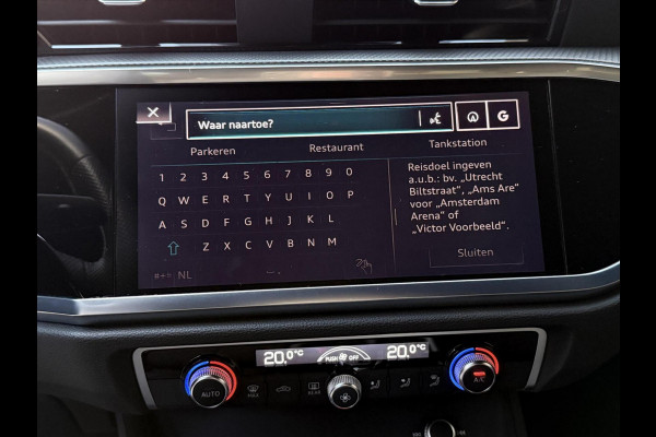 Audi Q3 35 TFSI S edition Automaat | Zwart optiek | Navigatiesysteem | Half-leer | Getint glas | Cruise & climate control | Lane assist