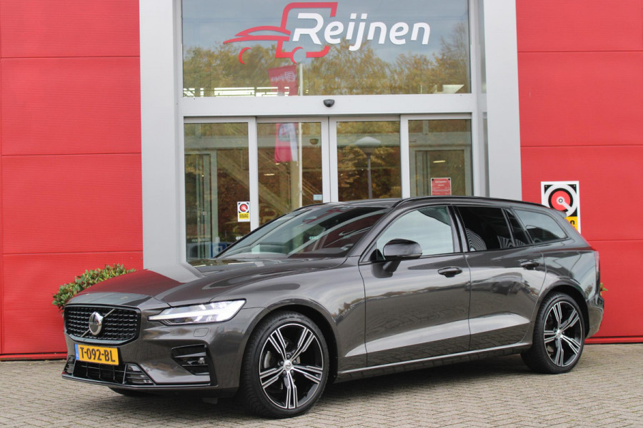 Volvo V60 2.0 B4 211PK PLUS DARK |19" 5-MULTI SPAAKS BLACK DIAMOND CUT LICHTMETALEN VELGEN  | PILOT ASSIST | REMOTE START | APPLE CARPLAY / ANDROID AUTO | NAVIGATIE BY GOOGLE | DRAADLOZE TELEFOONLADER | PARK ASSIST - ACHTERUITRIJCAMERA EN PAKEERSENSOREN VOOR + ACHTER |  ADAPTIEVE CRUISECONTROL | R-DESIGN BEKLEDING MET NAPPA LEDER I.C.M. OPEN GRID TEXTIEL | POWERSEATS - BEIDE VOORSTOELEN ELEKTRISCH VERSTELBAAR MET GEHEUGENFUNCTIE | STOELVERWARMING | SFEERVERLICHTING | LIGHTING PACK - FULL LED KOPLAMPEN MET ACTIEF GROOTLICHT EN KOPLAMPSPROEIERS | LED MISTLAMPEN | INTELLSAFE SURROU