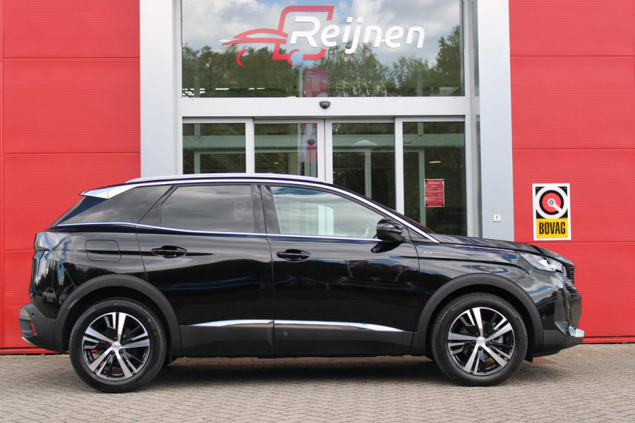 Peugeot 3008 1.2 Hybrid 136PK GT | 360° CAMERA | NAVIGATIE | ADAPTIVE CRUISE CONTROL | APPLE CARPLAY/ANDROID AUTO | CLIMATE CONTROL | 18" LICHTMETALEN VELGEN | DODEHOEK DETECTIE | KEYLESS ENTRY/START | FULL LED KOPLAMPEN | PARKEERSENSOREN VOOR EN ACHTER | DAB+ RADIO | LANE ASSIST |