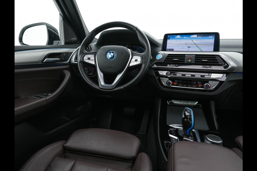 BMW iX3 High Executive 80 kWh {SOH-100%} [ 3-Fase ] (INCL.BTW) Aut. *PANO | HEAD-UP | LUXURY-LEATHER | ADAPTIVE-CRUISE | FULL-LED | BLIND-SPOT | MEMORY-PACK | DIGI-COCKPIT | HEATED-COMFORTSEATS | KEYLESS | TOP-VIEW | DAB+ | NAVI | TOWBAR | 20'