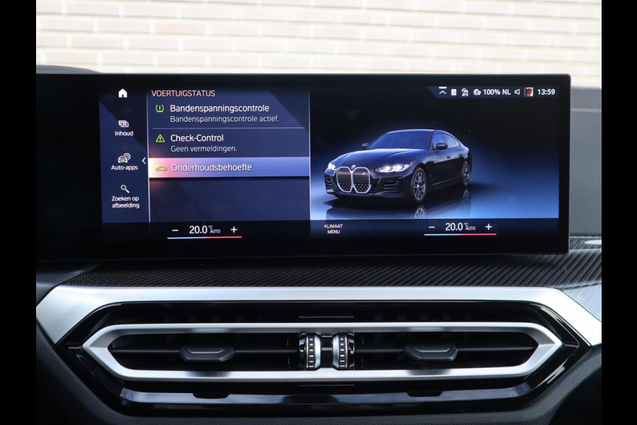 BMW i4 eDrive40 High Executive M Sport Pakket Automaat / Live Cockpit Professional / Schuif-/kanteldak / Driving Assistant / Leder / Hifi / M Sportremsysteem / Stoelverwarming / Extra Getint Glas /  M Achterspoiler / Shadow Line