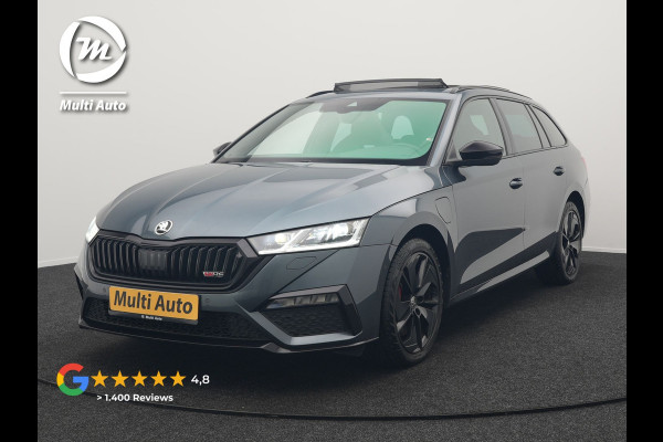 Škoda Octavia Combi 1.4 TSI RS iV Plug In Hybrid 245pk PHEV | Panodak | Apple Carplay | Sportstoelen Verwarmd | 18"L.M | Stuur Verwarmd | Navigatie | Keyless | Virtual | Sfeerverlichting | Cruise Control | DAB |