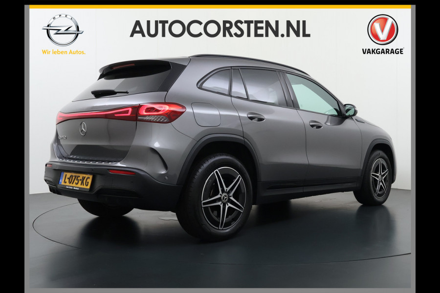 Mercedes-Benz EQA 250 AMG 67kWh Apple Carplay Android Auto Pano-/Schuif-Dak Leer/Alcantara Advanced LED-High-Performance Camera Navi+10" Connect D 191pk AUT. Night-pakket Connect-20 DAB Actieve park-assist+Rem-assistent Adaptive-Gr-licht Stoelverwarming Elek.Achterklep DAB High Perf.-LED  Keyless Business Solution 11kw-AC 1e Eigenaar Origineel Nederlandse Auto S.O.H. 91% 750kg Trekvermogen