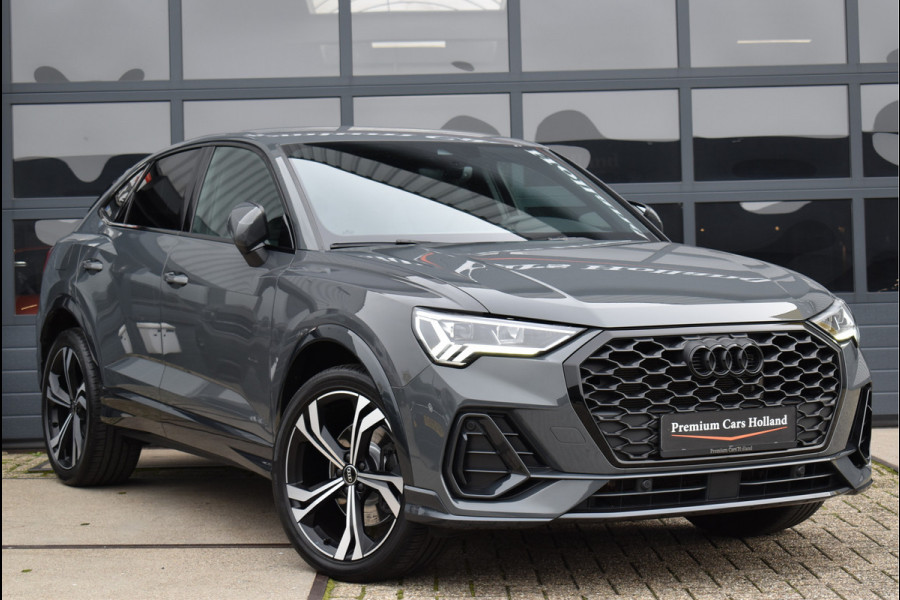 Audi Q3 Sportback 45 TFSI e S-Line 245 Pk Navi Leder Sfeer Keyless Trekhaak Matrix Nano Grijs Metallic