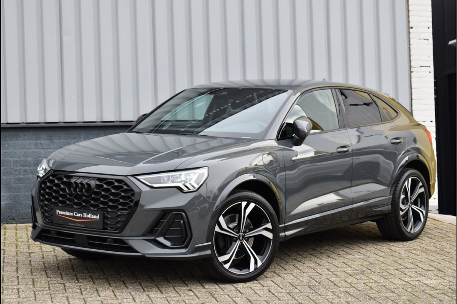 Audi Q3 Sportback 45 TFSI e S-Line 245 Pk Navi Leder Sfeer Keyless Trekhaak Matrix Nano Grijs Metallic