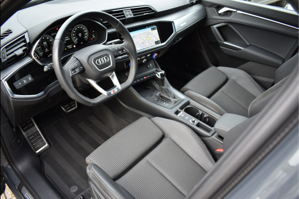 Audi Q3 Sportback 45 TFSI e S-Line 245 Pk Navi Leder Sfeer Keyless Trekhaak Matrix Nano Grijs Metallic
