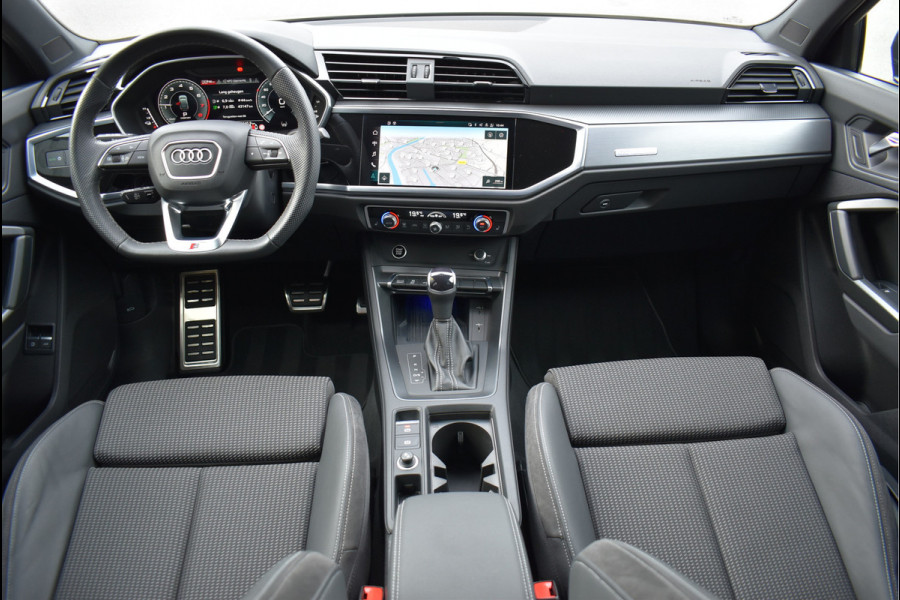 Audi Q3 Sportback 45 TFSI e S-Line 245 Pk Navi Leder Sfeer Keyless Trekhaak Matrix Nano Grijs Metallic