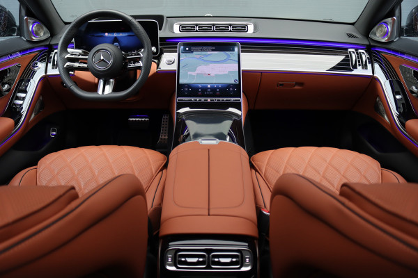 Mercedes-Benz S-Klasse 450 e Lang AMG Line | Airmatic | Achterasbesturing | Distronic+ | Burmester High-End | Chauffeurspakket | Stoelventilatie V+A | 3D-Display | Vlakkenverwarming | Zonweringspakket |