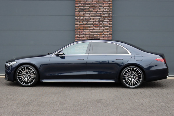 Mercedes-Benz S-Klasse 450 e Lang AMG Line | Airmatic | Achterasbesturing | Distronic+ | Burmester High-End | Chauffeurspakket | Stoelventilatie V+A | 3D-Display | Vlakkenverwarming | Zonweringspakket |