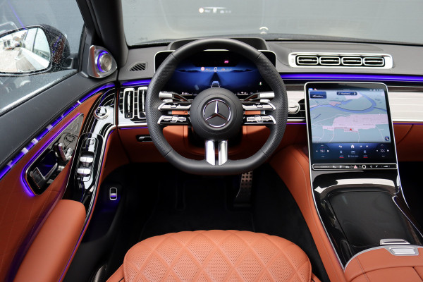 Mercedes-Benz S-Klasse 450 e Lang AMG Line | Airmatic | Achterasbesturing | Distronic+ | Burmester High-End | Chauffeurspakket | Stoelventilatie V+A | 3D-Display | Vlakkenverwarming | Zonweringspakket |