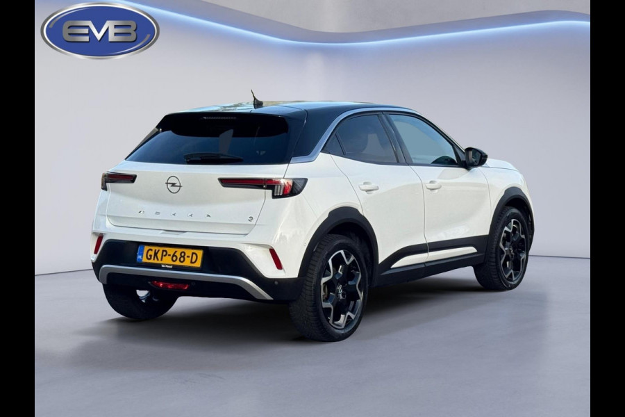 Opel Mokka Electric Ultimate 50 kWh fase 3, vol opties, achteruitrijcamera, 1/2 leder, 18 inch, led verlichting, stoelverwarming