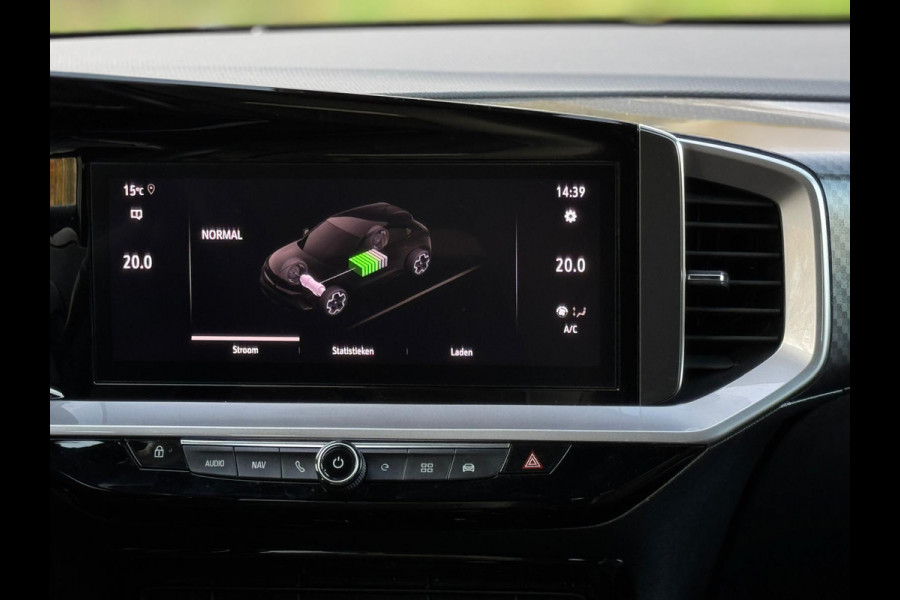 Opel Mokka Electric Ultimate 50 kWh fase 3, vol opties, achteruitrijcamera, 1/2 leder, 18 inch, led verlichting, stoelverwarming