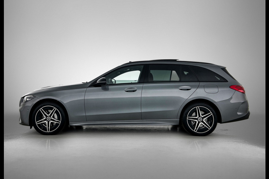 Mercedes-Benz C-Klasse Estate 300 e AMG Plug-In Hybride AMG Line | Night Pakket | Panorama Schuif-Kanteldak | Alarm Klasse 3 | KeyLess-Go | Easy Pack Achterklep. Inclusief 48 maanden Mercedes-Benz Certified garantie voor Europa.
