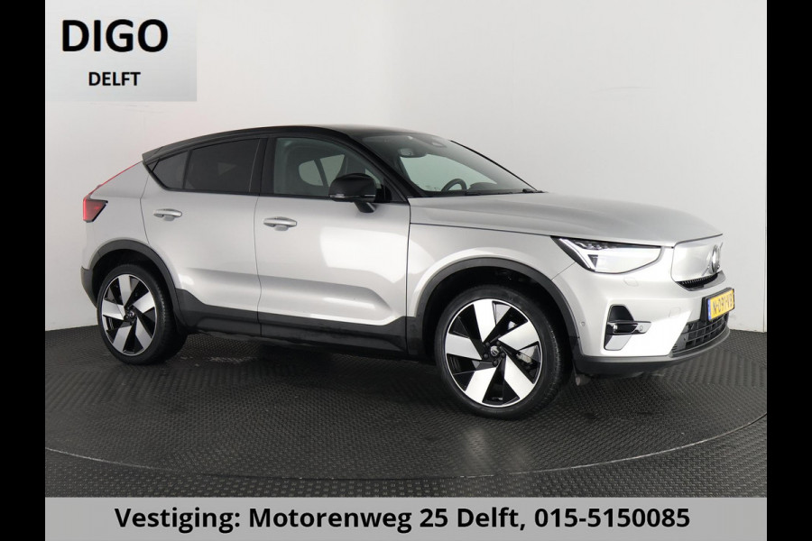 Volvo C40 RECHARGE TWIN INTRO AWD 78 KW/408 PK ACCU 92% BIJNA 2022.GARANTIE TOT 2032** 1800 KG TREKGEWICHT. PANODAK