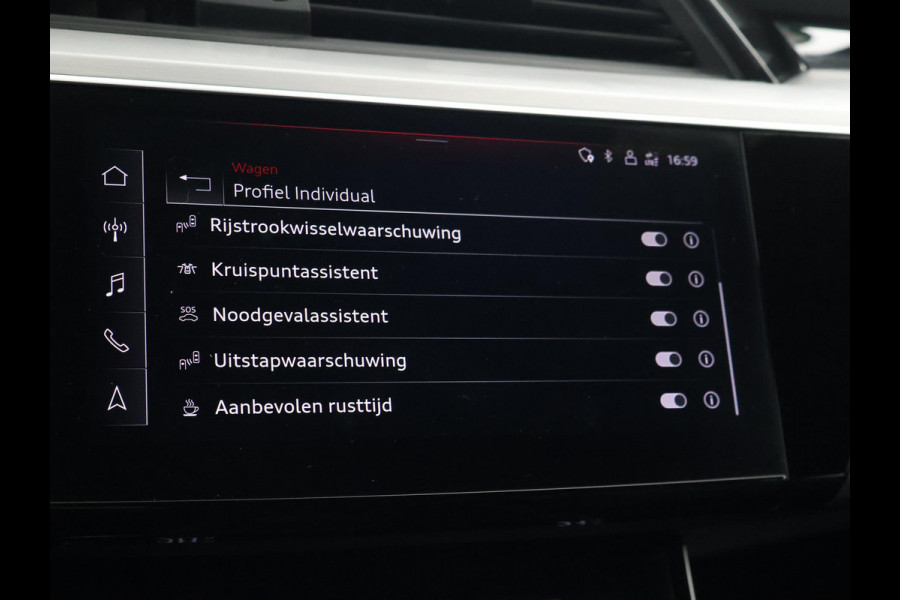 Audi Q8 e-tron 55 QUATTRO 115 kWh 408 PK S EDITION S-LINE + TREKHAAK 1800 KG | LUCHTVERING | HEAD-UP | LEDER SPORTINTERIEUR