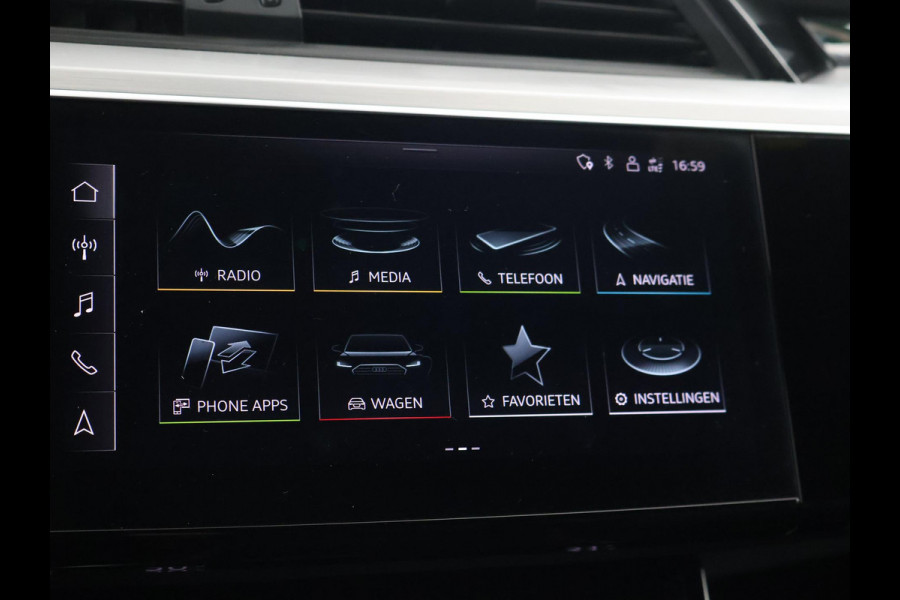 Audi Q8 e-tron 55 QUATTRO 115 kWh 408 PK S EDITION S-LINE + TREKHAAK 1800 KG | LUCHTVERING | HEAD-UP | LEDER SPORTINTERIEUR