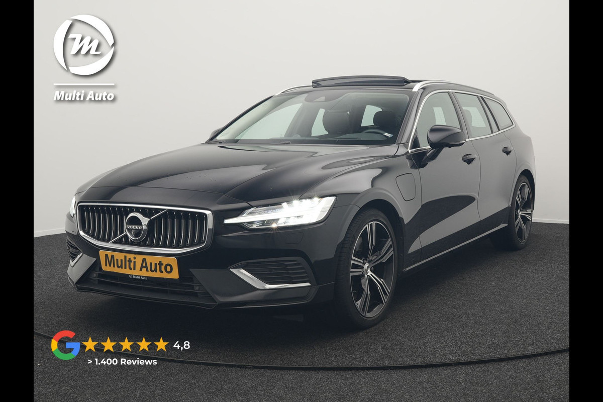Volvo V60 2.0 T8 Recharge AWD Inscription 392pk Dealer O.H PHEV | Trekhaak Af Fabriek | Panodak | Head Up | Adaptive Cruise | 360 Camera | Bowers & Wilkins | Lederen Sporstoelen Memory & Ventilatie | Apple Carplay | Verwarmde Stoelen & Stuur | 19"L.M