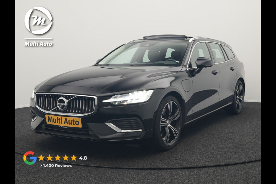 Volvo V60 2.0 T8 Recharge AWD Inscription 392pk Dealer O.H PHEV | Trekhaak Af Fabriek | Panodak | Head Up | Adaptive Cruise | 360 Camera | Bowers & Wilkins | Lederen Sporstoelen Memory & Ventilatie | Apple Carplay | Verwarmde Stoelen & Stuur | 19"L.M