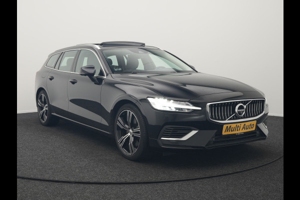Volvo V60 2.0 T8 Recharge AWD Inscription 392pk Dealer O.H PHEV | Trekhaak Af Fabriek | Panodak | Head Up | Adaptive Cruise | 360 Camera | Bowers & Wilkins | Lederen Sporstoelen Memory & Ventilatie | Apple Carplay | Verwarmde Stoelen & Stuur | 19"L.M