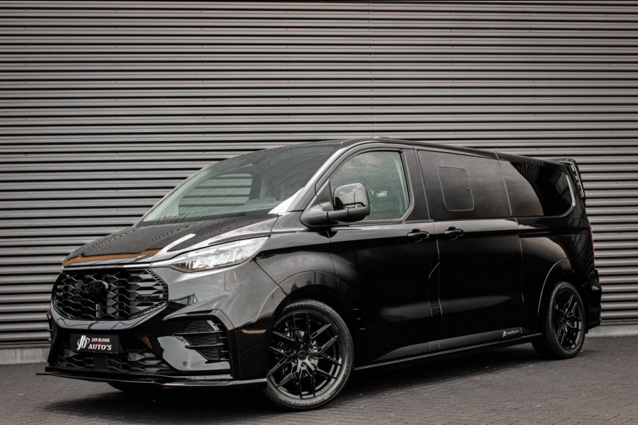 Ford Transit Custom 320 2.0 TDCI L2H1 MS-RT DC AWD DUBBEL CABINE BPM VRIJ / KUIPSTOELEN / DIRECT RIJDEN / NAVIGATIE / FULL BLACK