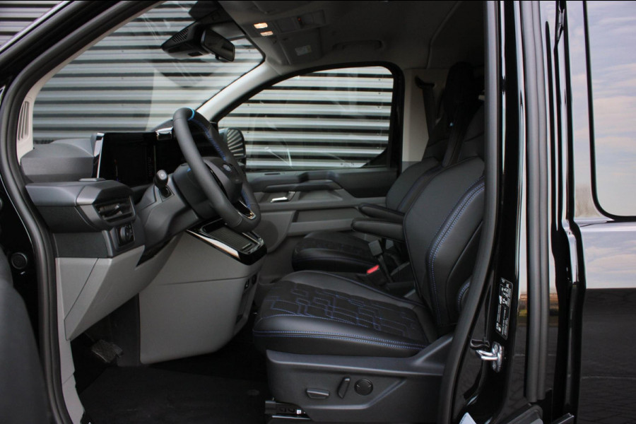 Ford Transit Custom 320 2.0 TDCI L2H1 MS-RT DC AWD DUBBEL CABINE BPM VRIJ / KUIPSTOELEN / DIRECT RIJDEN / NAVIGATIE / FULL BLACK