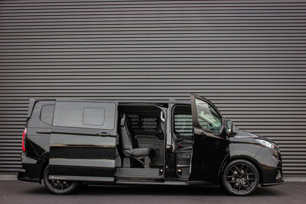 Ford Transit Custom 320 2.0 TDCI L2H1 MS-RT DC AWD DUBBEL CABINE BPM VRIJ / KUIPSTOELEN / DIRECT RIJDEN / NAVIGATIE / FULL BLACK