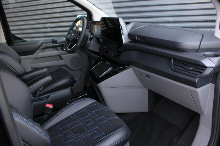 Ford Transit Custom 320 2.0 TDCI L2H1 MS-RT DC AWD DUBBEL CABINE BPM VRIJ / KUIPSTOELEN / DIRECT RIJDEN / NAVIGATIE / FULL BLACK