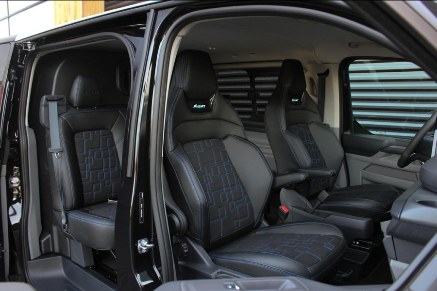 Ford Transit Custom 320 2.0 TDCI L2H1 MS-RT DC AWD DUBBEL CABINE BPM VRIJ / KUIPSTOELEN / DIRECT RIJDEN / NAVIGATIE / FULL BLACK