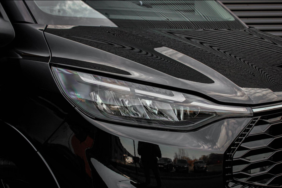 Ford Transit Custom 320 2.0 TDCI L2H1 MS-RT DC AWD DUBBEL CABINE BPM VRIJ / KUIPSTOELEN / DIRECT RIJDEN / NAVIGATIE / FULL BLACK