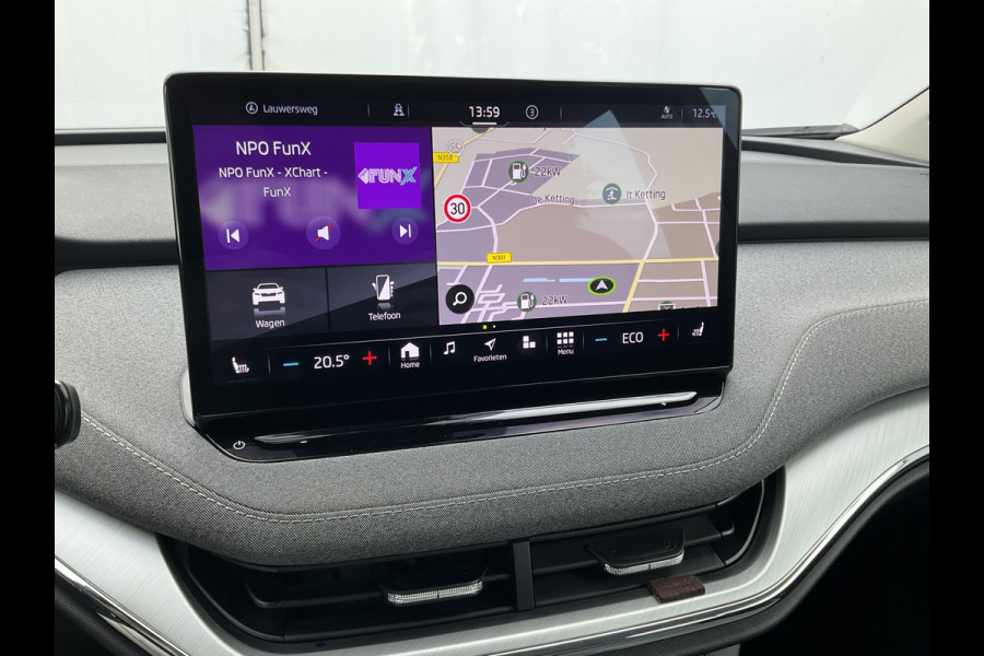 Škoda ENYAQ iV 80 Trekhaak Stoel/Stuurverw Carplay Warmtepomp Trekhaak 100% Elektrisch NL-Auto!