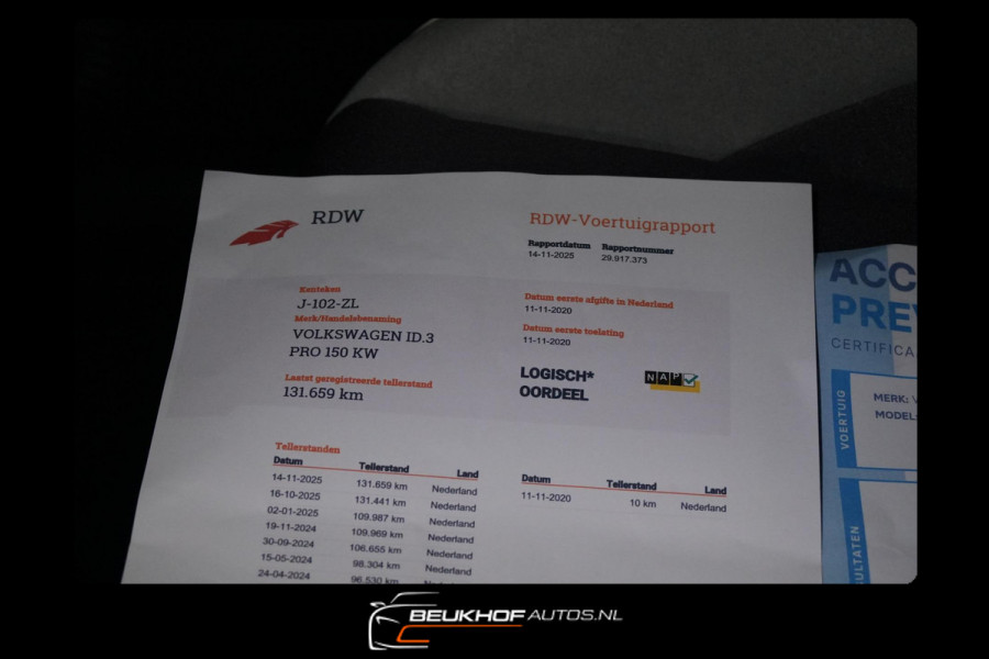 Volkswagen ID.3 First Plus 58 kWh Soh 92.7% Carplay Navi cam