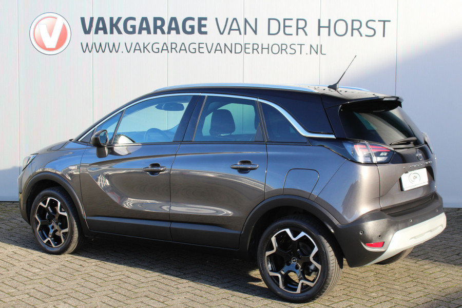 Opel Crossland 1.2-Turbo 110pk Ultimate Mooie en luxe hoogzitter met weinig km's ! Volautm. airco dual, cruise control, camera, comfortstoelen, metallic lak,  LM wielen, navigatie, telefoonvoorb., LED verlichting  etc.