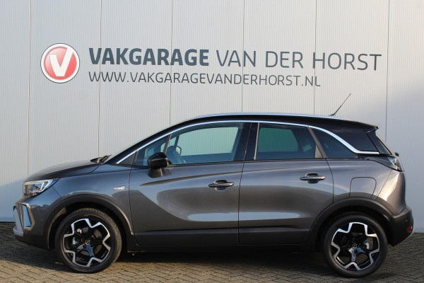 Opel Crossland 1.2-Turbo 110pk Ultimate Mooie en luxe hoogzitter met weinig km's ! Volautm. airco dual, cruise control, camera, comfortstoelen, metallic lak,  LM wielen, navigatie, telefoonvoorb., LED verlichting  etc.