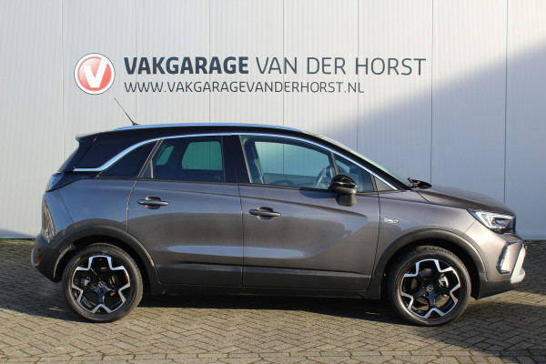 Opel Crossland 1.2-Turbo 110pk Ultimate Mooie en luxe hoogzitter met weinig km's ! Volautm. airco dual, cruise control, camera, comfortstoelen, metallic lak,  LM wielen, navigatie, telefoonvoorb., LED verlichting  etc.