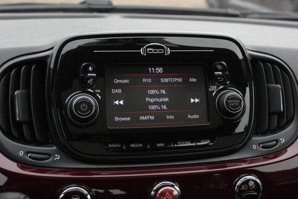 Fiat 500 1.2 Lounge / Panoramadak / Navigatie / Parkeerhulp achter / 15'' / Cruise Control / Xenon / Climate Control