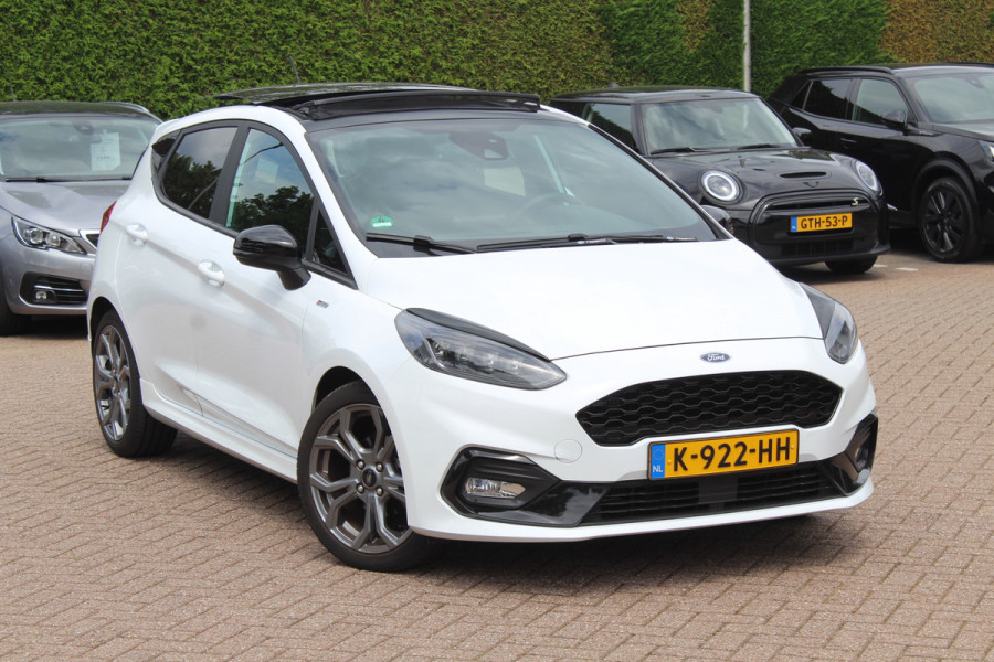 Ford Fiesta 1.0 EcoBoost ST-Line X / Panoramadak / Navigatie / Full LED / 17'' / Keyless / Stuur+stoelverwarming / Parkeerhulp achter / DAB / Cruise Control