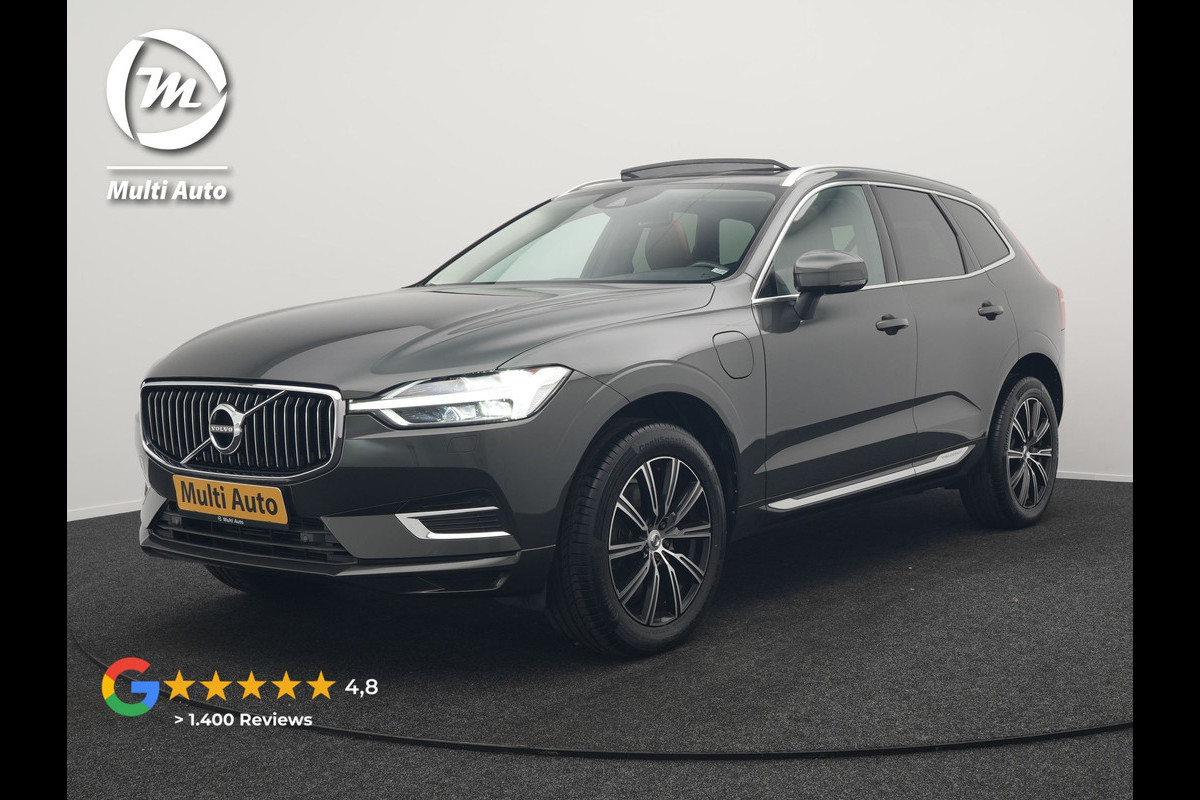 Volvo XC60 T8 Twin Engine AWD Inscription Plug In Hybrid 391pk Dealer O.H. PHEV | Trekhaak Af Fabriek | Panodak | Adaptive Cruise | Camera | Harman & Kardon | Lederen Sportstoelen Memory & Verwarmd | 19"L.M | Apple Carplay | Blis | Navigatie | DAB |