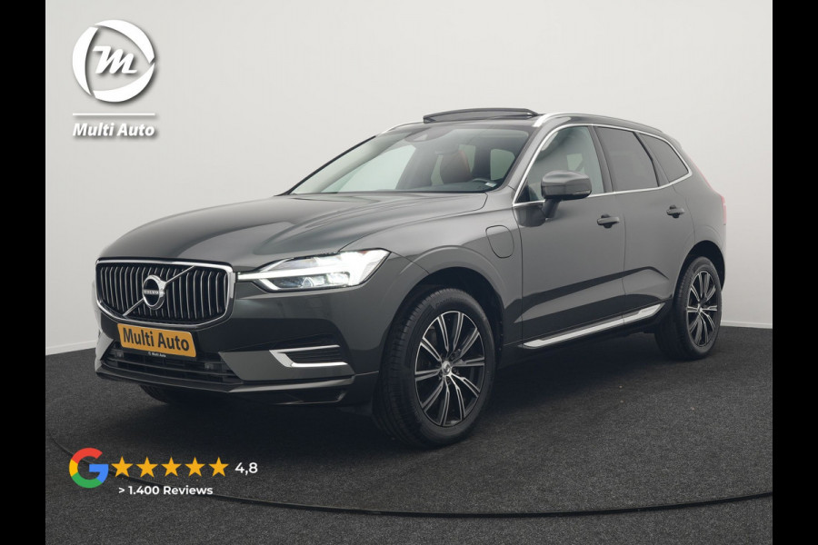 Volvo XC60 T8 Twin Engine AWD Inscription Plug In Hybrid 391pk Dealer O.H. PHEV | Trekhaak Af Fabriek | Panodak | Adaptive Cruise | Camera | Harman & Kardon | Lederen Sportstoelen Memory & Verwarmd | 19"L.M | Apple Carplay | Blis | Navigatie | DAB |