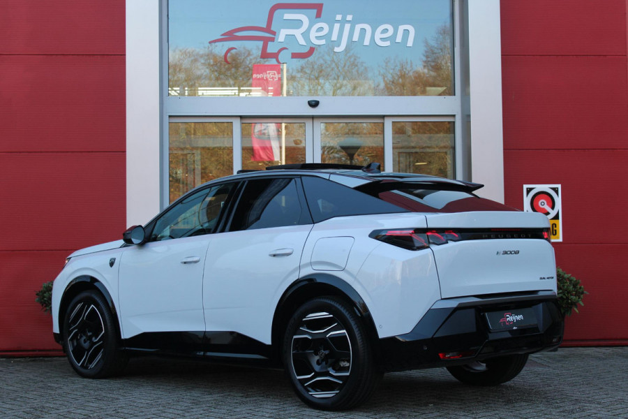 Peugeot E-3008 GT 325PK LAUNCH EDITION DUAL MOTOR 73KWH | PANORAMISCH SCHUIF / KANTELDAK | PREMIUM HIFI FOCAL | LEDEREN BEKLEDING NAPPA | ELEKTRISCH VERSTELBARE VOOR STOELEN, MET GEHEUGENFUNCTIE OP BESTUURDERSSTOEL | STOEL VERWARMING | STOEL MASAGE | STOEL VENTILATIE | ACHTERBANK VERWARMING | STUUR VERWARMING | WARMTE POMP | ALARM SYSTEEM | DRAADLOOS APPLE CARPLAY / ANDROID AUTO | DRAADLOZE TELEFOONLADER | VISIOPARK 360° HD CAMERA'S | DRIVE ASSIST 2.0 SEMI-AUTONOOMRIJDEN |