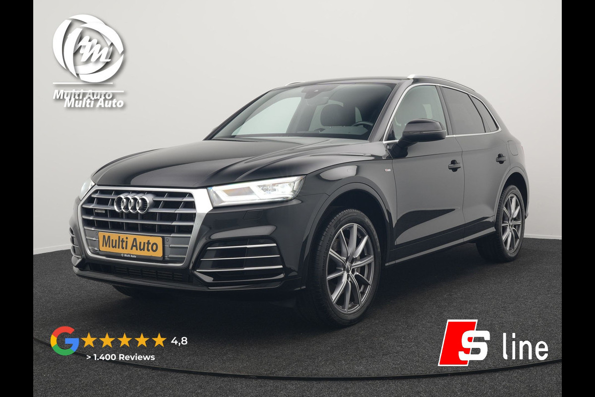 Audi Q5 50 TFSI e quattro S Line Plug In Hybrid 300pk Dealer O.H PHEV | Camera | Keyless | Sportstoelen Verwarmd | S Sportstuur | Navigatie Plus | Apple Carplay | Virtual | DAB | 20"L.M |