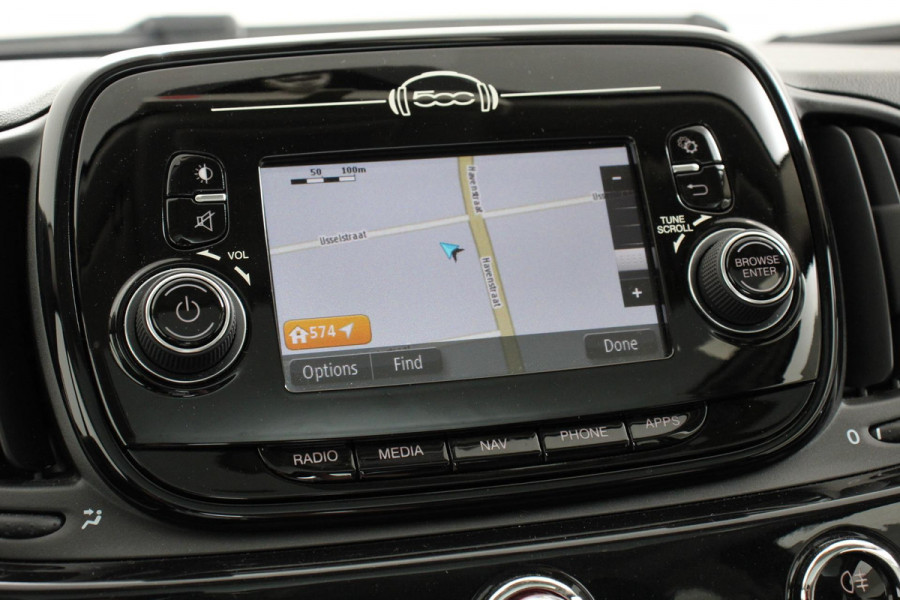 Fiat 500 1.2 Lounge | Lederen Bekleding | Navigatie | Panoramadak | Climate Control | Cruise control | DAB  Lichtmetalen Velgen